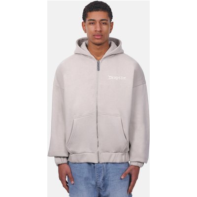 Dropsize HEAVY OVERSIZE EMBO ZIPPER HOODIE
