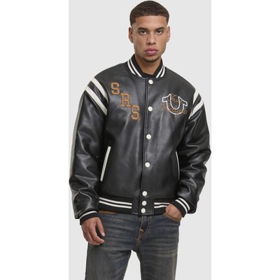 True Religion RETRO PU VARSITY JACKET
