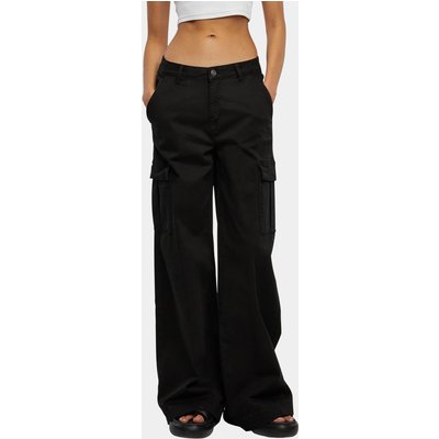 Urban Classics Ladies High Waist Wide Leg Twill Cargo Pants