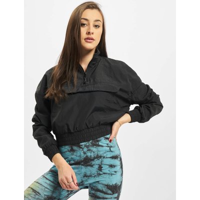 Urban Classics Ladies Cropped Crinkle Nylon Pull Over Jacket