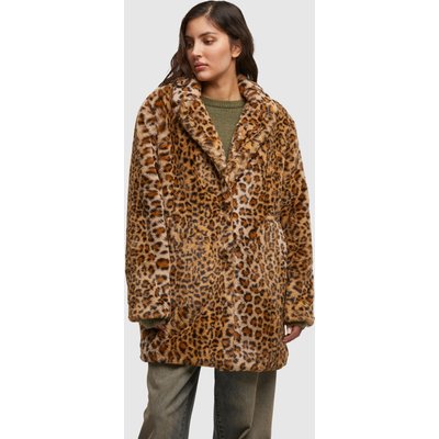 Urban Classics Ladies Oversized Faux Fur Leo Coat