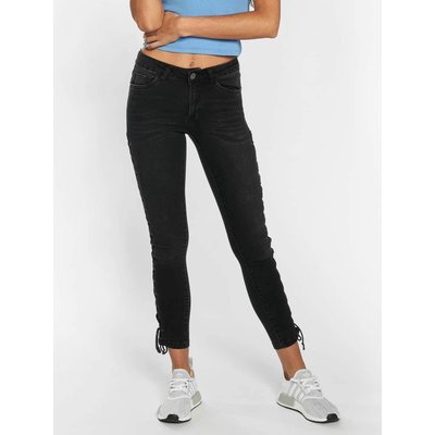 Urban Classics Ladies Denim Lace Up Skinny Pants