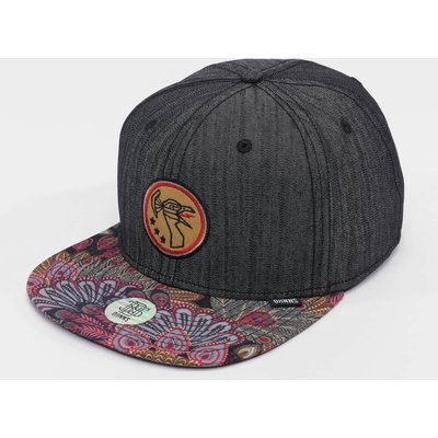 Djinns 6 Panel Snapback Cap Peacock Linen Rev.