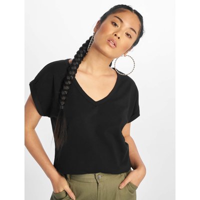 Urban Classics Ladies Round V-Neck Extended Shoulder Tee