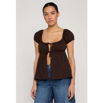 Urban Classics Ladies Ruffled Tee With Bows