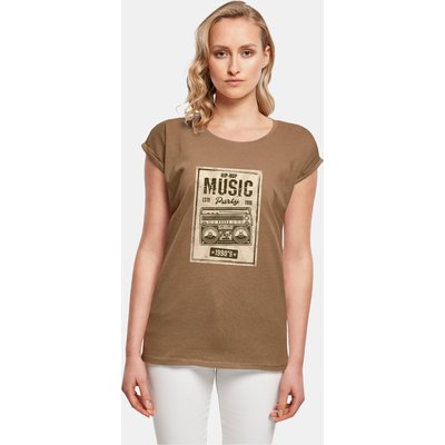 Mister Tee Ladies Retro Boom Extended Shoulder