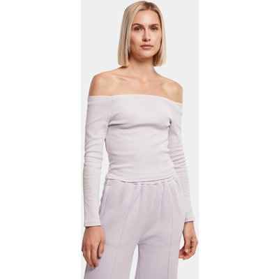 Urban Classics Ladies Off Shoulder Rib Longsleeve