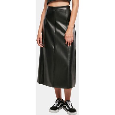 Urban Classics Ladies Synthetic Leather Midi Skirt
