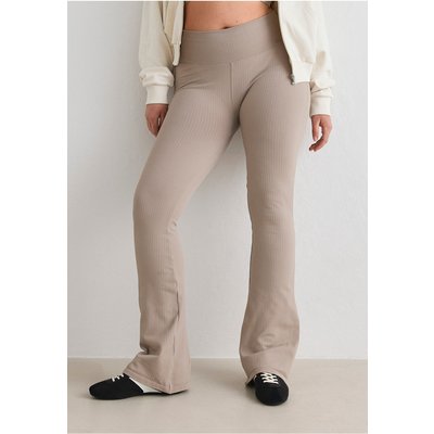 aimn Ribbed Seamless Flare Tights