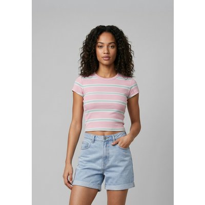 Urban Classics Ladies Stripe Cropped Tee 2-Pack