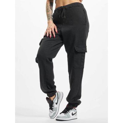 Urban Classics Ladies Knitted Denim High Waist Cargo Pants