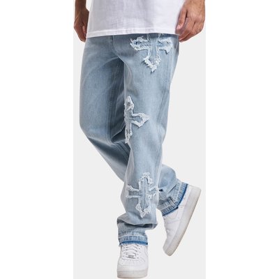 Karl Kani KM233-041-1 KK OG Distressed Cross Baggy Five Pocket Denim