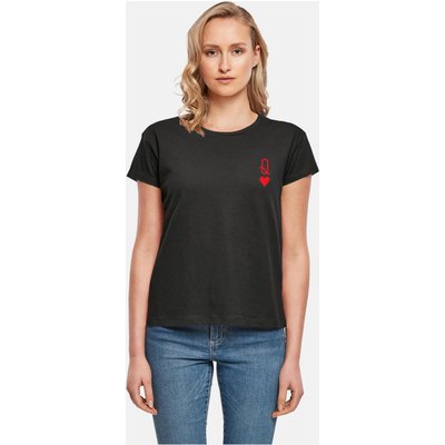 Merchcode Ladies Hugs & Love - Queen of Hearts Box Tee