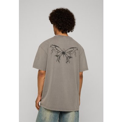 Lost Youth LY ACID WASHED TEE - BUTTERFLY V.3