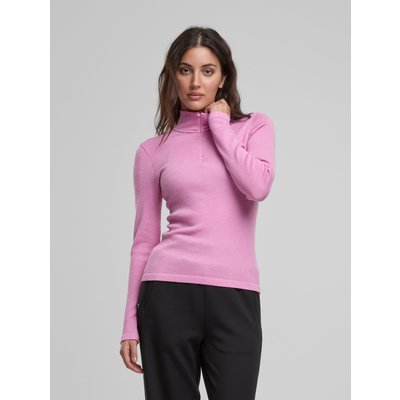 AMN-244-TOP-23100180-131 AIMN Ribbed Wool Half Zip