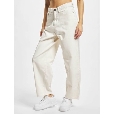 Urban Classics Ladies High Waist Wide Leg Cropped Denim Pants