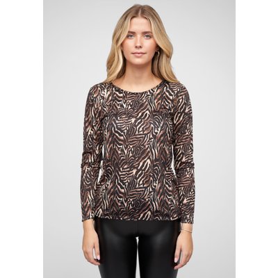 Cloud5ive Langarm Shirt Longsleeve mit Animal Print
