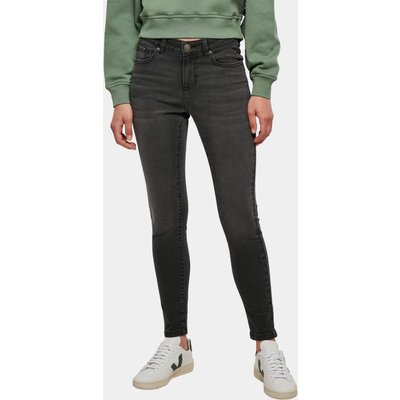 Urban Classics Ladies Mid Waist Skinny Jeans