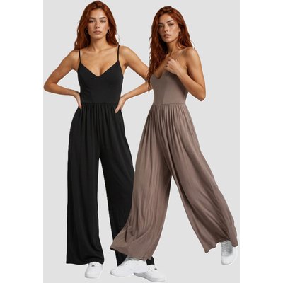 Urban Classics Ladies Modal Spaghetti Jumpsuit 2-Pack