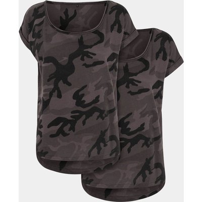 Build Your Brand Ladies Camo Tee 2-Pack