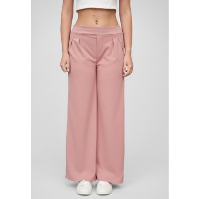 Cloud5ive Damen Stoffhose mit weitem Beinschnitt Gummibund Raffung
