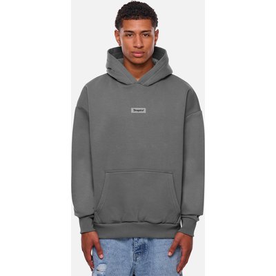 Dropsize Heavy Oversize Middle Rubber Patch Hoodie