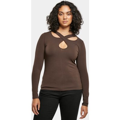Urban Classics Ladies Crossed Cut Out Longsleeve