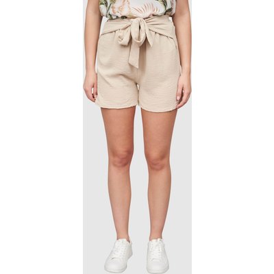 Cloud5ive Damen Short mit Deko-Bindegürtel u Elastikbund
