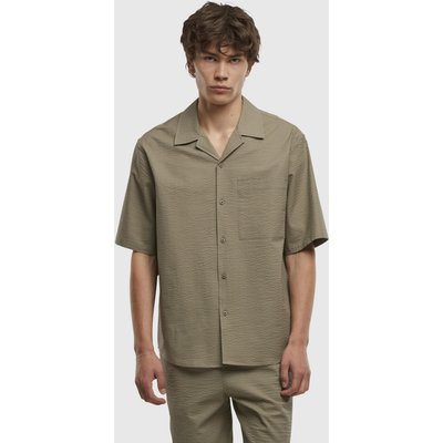 Urban Classics Relaxed Seersucker Short Sleeve Shirt
