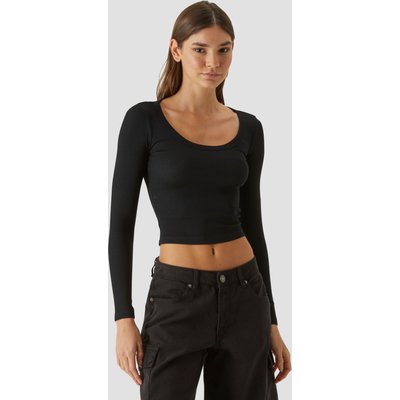 Urban Classics Ladies Rib Jersey Wide Neck Longsleeve