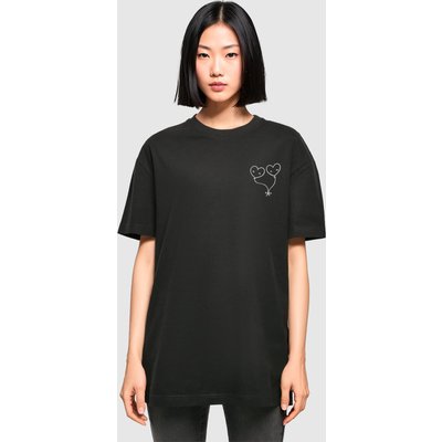 Merchcode Ladies Hugs & Love - Ballon Oversized Boyfriend Tee