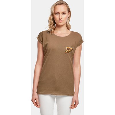 Merchcode POD Ladies Pizza Comic Extended Shoulder Tee