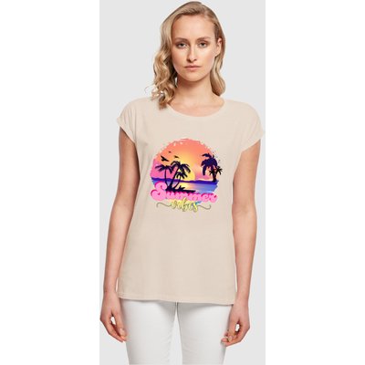 Merchcode Ladies Summer Vibes Sunset Extended Shoulder Tee