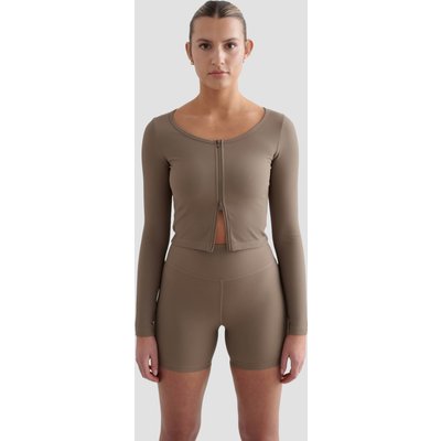 aimn Ribbed Performance Zipped Cardigan