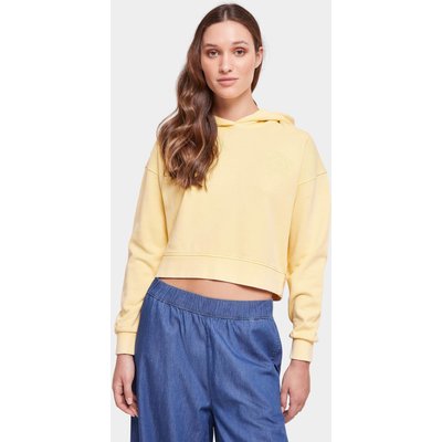 Urban Classics Ladies Short Flower Embroidery Terry Hoody