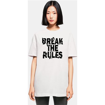 Merchcode POD Ladies Break The Rules 2 Oversized Boyfriend Tee