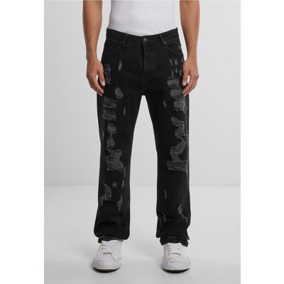 2Y Studios Firio Destroyed Straight Jeans