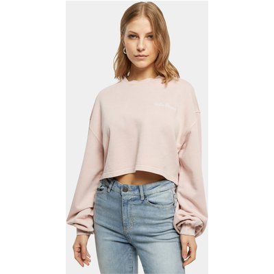 Urban Classics Ladies Cropped Small Embroidery Terry Crewneck
