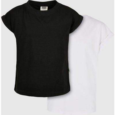 Urban Classics Girls Organic Extended Shoulder Tee 2-Pack