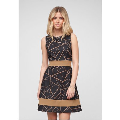 Cloud5ive Dress with Abstract Print and Zipper on the back