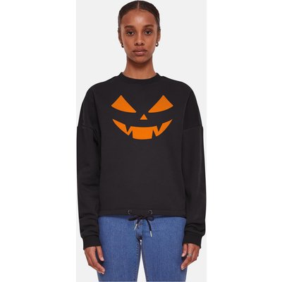 Merchcode Ladies Halloween - Pumpkin Face Oversize Crewneck