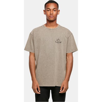 Merchcode But First Coffee Acid Washed Heavy Oversized Tee