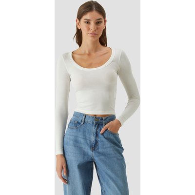Urban Classics Ladies Rib Jersey Wide Neck Longsleeve