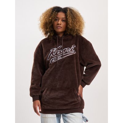 Karl Kani Varsity Vegan Fur Hoodie Dress