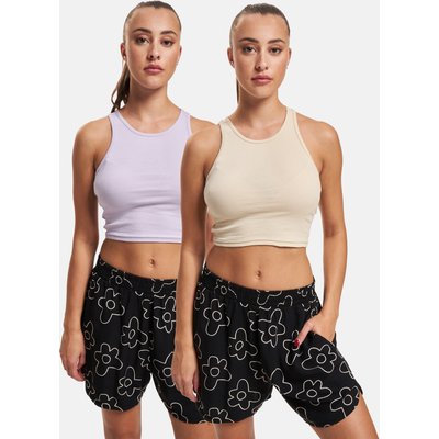 Urban Classics Ladies Cropped Rib Top 2-Pack