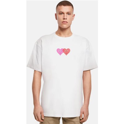 Merchcode Hugs & Love - Two Hearts Heavy Oversize Tee