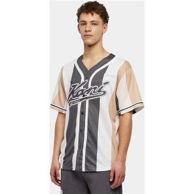 Karl Kani Varsity Striped Baseball Shirt sand/off white/anthracite