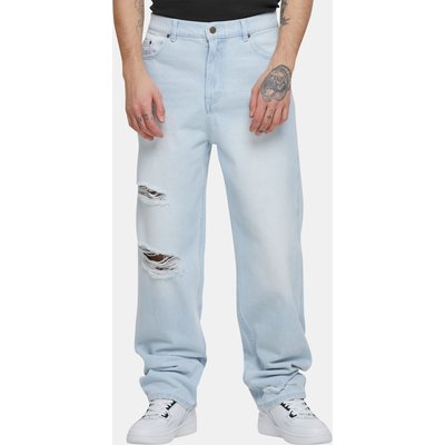 Karl Kani Small Signature Five Pocket Heavy Distressed Denim Jeans Baggy