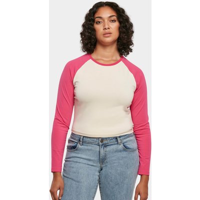 Urban Classics Ladies Organic Cropped Retro Baseball Longsleeve