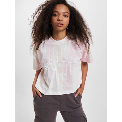 Karl Kani KW222-030-2 Signature Tie Dye Pinstripe Crop Tee